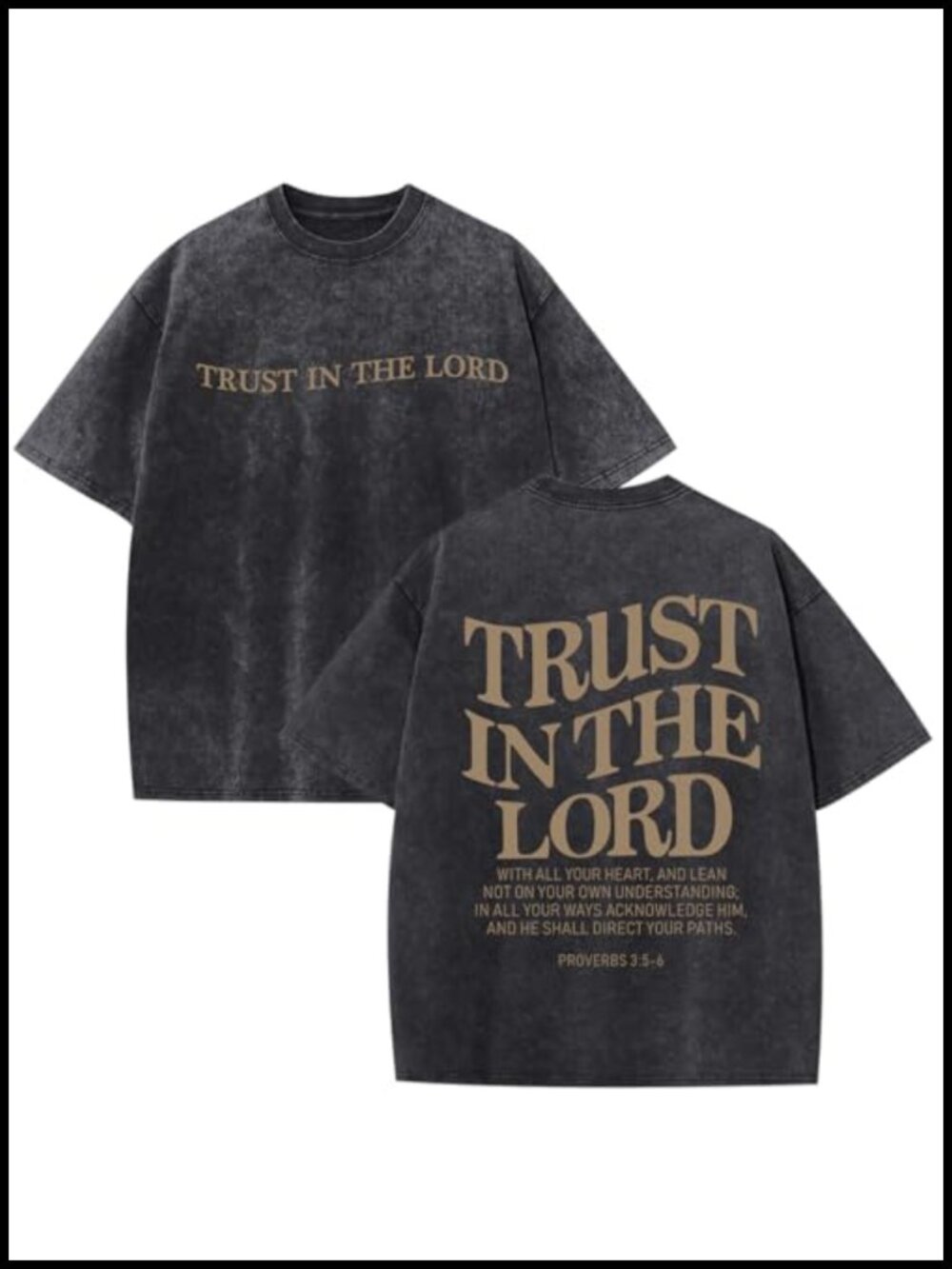 Mens Christian Graphic T-Shirt Cotton Oversized Bible Verse Tee